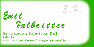 emil halbritter business card